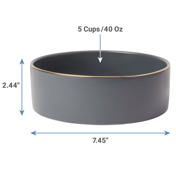 Frisco Modern Gold Rim Ceramic Bowl