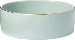 Frisco Modern Gold Rim Ceramic Bowl, Soft Seafoam, Medium: 5 cup