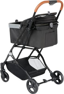 Show full view: Frisco Modern No-Zip, Collapsible Cat & Dog Stroller, Black slide 3 of 9