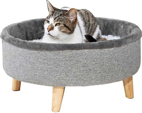 Show full view: Frisco Modern Round + Tunnel Elevated Cat Bed slide 2 of 9