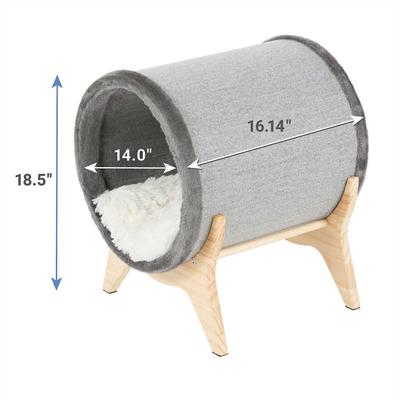 Show full view: Frisco Modern Round + Tunnel Elevated Cat Bed slide 7 of 9