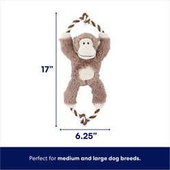 Frisco Monkey Plush with Rope Squeaky Dog Toy, Medium/Large slide 2 of 5