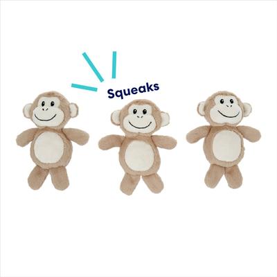 Show full view: Frisco Monkeys in Tree Hide & Seek Puzzle Plush Squeaky Dog Toy Refills, Small/Medium, 3 count slide 3 of 6