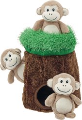 Frisco Monkeys in Tree Hide & Seek Puzzle Plush Squeaky Dog Toy, Small/Medium
