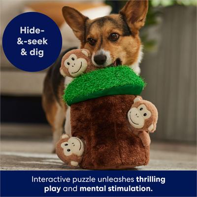 Show full view: Frisco Monkeys in Tree Hide & Seek Puzzle Plush Squeaky Dog Toy, Small/Medium slide 7 of 10