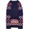 Show in main carousel: Frisco Moose Fair Isle Dog & Cat Sweater, Navy, XX-Large slide 5 of 9