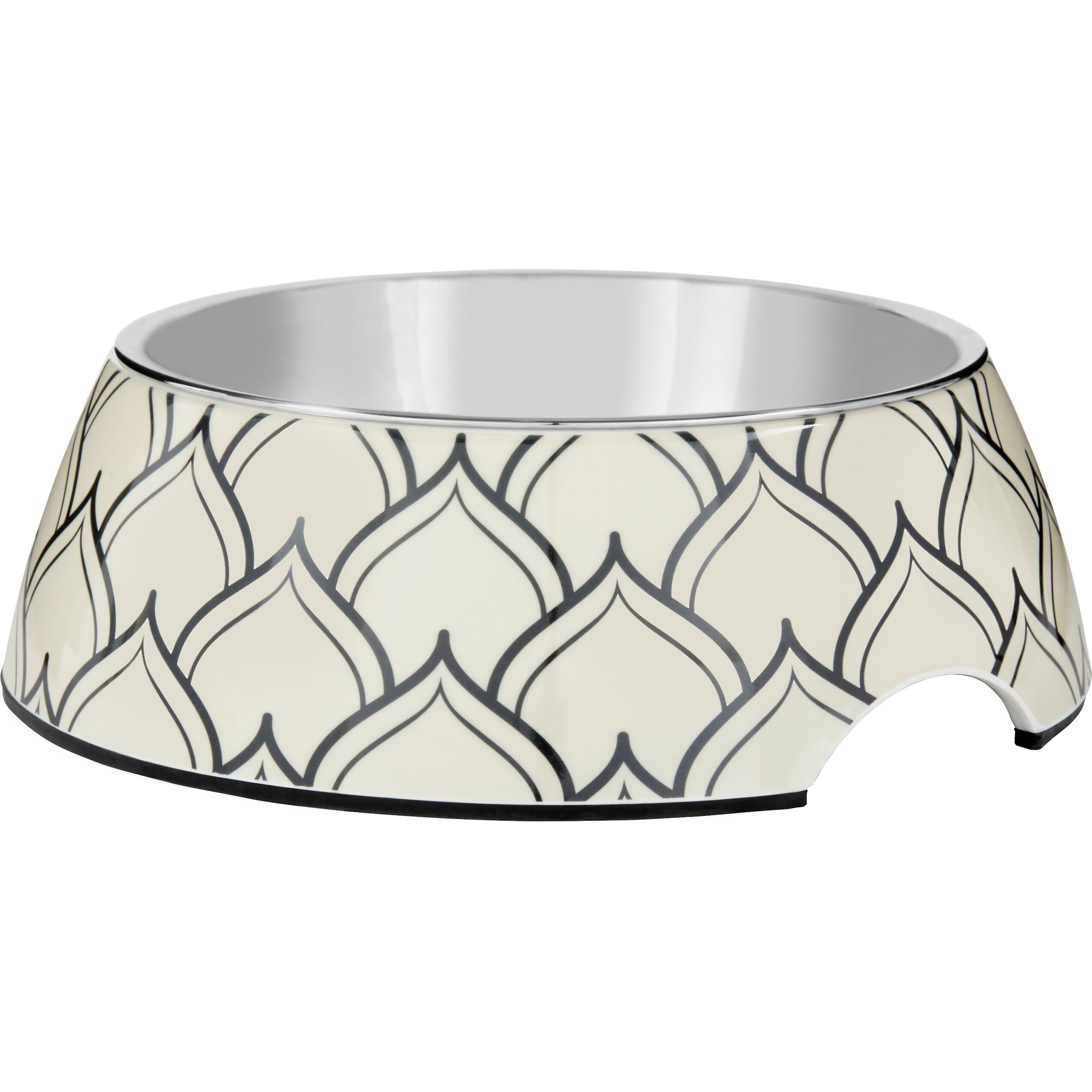 Frisco Moroccan Design Stainless Steel Dog & Cat Bowl, Medium: 3 cup