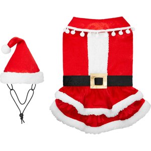 Frisco Mrs. Claus Dog & Cat Costume, Medium