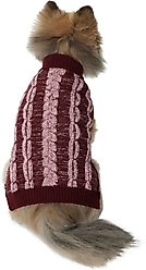 Frisco Multi Cable Dog & Cat Sweater, Pink, Large