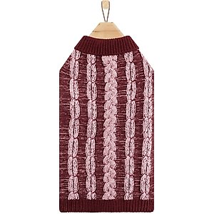 Frisco Multi Cable Dog & Cat Sweater, Pink, Medium