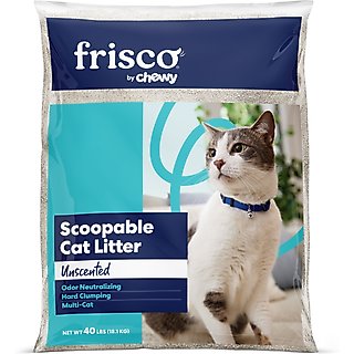 Frisco Multi-Cat Unscented Clumping Clay Cat Litter, 40-lb bag slide 1 of 6