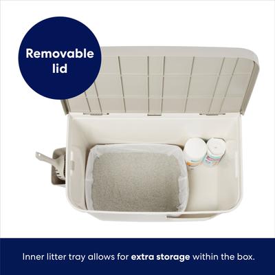 Show full view: Frisco Multi-Function Covered Cat Litter Box, 29-in, With Tray slide 3 of 7