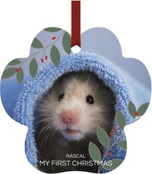 Frisco "My First Christmas" Paw Shape Metal Personalized Dog & Cat Holiday Ornament