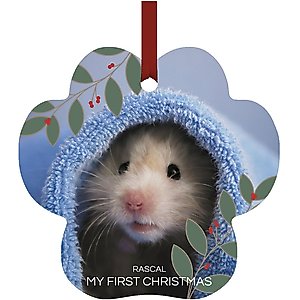 Frisco "My First Christmas" Paw Shape Metal Personalized Dog & Cat Holiday Ornament