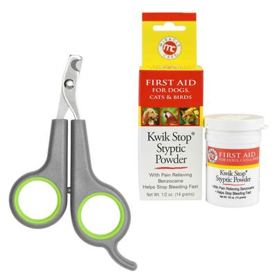 Show full view: Frisco Nail Clippers for Cats & Small Dogs & Miracle Care Kwik-Stop Styptic Powder for Dogs, Cats & Birds, .5-oz jar slide 1 of 6