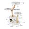 Show in main carousel: Frisco Natural Wood Modern Cat Tree with Toy, Ivory, Large slide 2 of 8