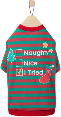 Show full view: Frisco Naughty, Nice, I Tried Dog & Cat T-Shirt, X-Small slide 4 of 8