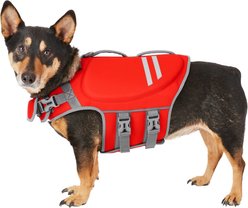 Frisco Neoprene Dog Life Jacket, Red, Medium