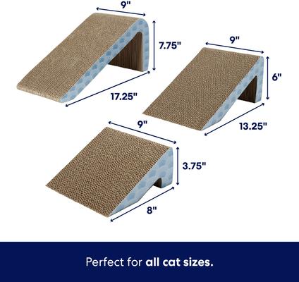 Show full view: Frisco Nesting Cat Scratcher Toy with Catnip, Blue Waves slide 3 of 6
