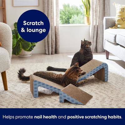 Show full view: Frisco Nesting Cat Scratcher Toy with Catnip, Blue Waves slide 4 of 6