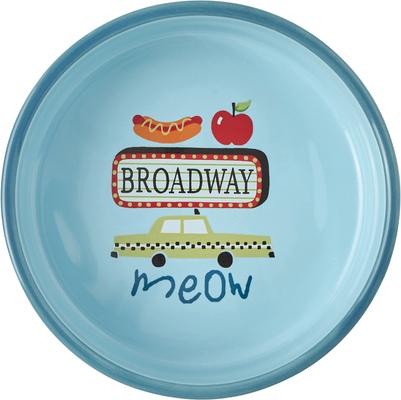 Show full view: Frisco New York Non-skid Ceramic Cat Bowl, Multi Color, 1.5 cup, 1 count slide 5 of 8