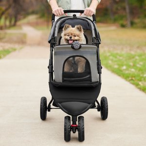 Frisco No-Zip, Collapsible Cat & Dog Stroller, Grey