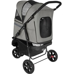 Frisco No-Zip, Collapsible Cat & Dog Stroller, Grey