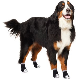 DOK TigerToes Anti-Slip Dog Socks for Senior Dogs, Grey