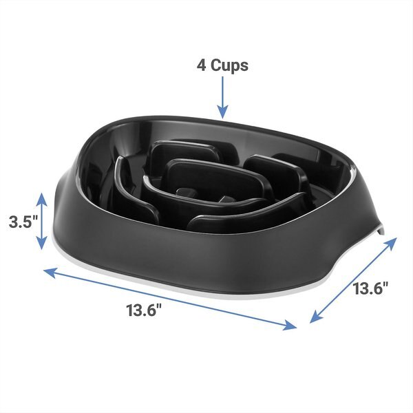 Frisco Non-Skid Slow Feeder Dog & Small Pet Bowl