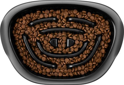 Show full view: Frisco Non-Skid Slow Feeder Dog & Small Pet Bowl, Black, Medium: 4 cup slide 4 of 8