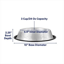 Frisco Non-Skid Stainless Steel Bowl, Medium: 3 cup slide 2 of 4