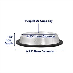 Frisco Non-Skid Stainless Steel Bowl, Small: 1 cup slide 2 of 5