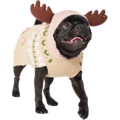 Frisco Nordic Fair Isle Dog & Cat Hooded Sweater, Medium