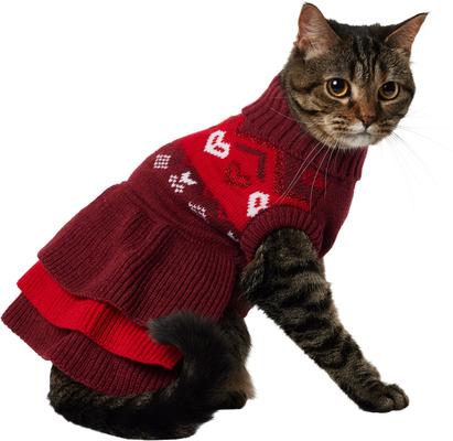 Show full view: Frisco Nordic Sequin Dog & Cat Sweater Dress, Medium slide 3 of 10