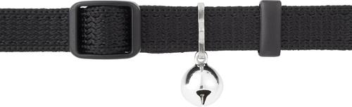 Show full view: Frisco Nylon Breakaway Cat Collar with Bell, Black, 8 to 12-in neck, 3/8-in wide slide 3 of 7