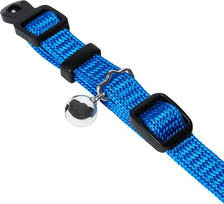 Show full view: Frisco Nylon Personalized Breakaway Cat Collar with Bell, Blue, 8 to 12-in neck, 3/8-in wide slide 3 of 8