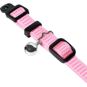 Frisco Nylon Personalized Breakaway Cat Collar with Bell, Pink, 8 to 12-in neck, 3/8-in wide