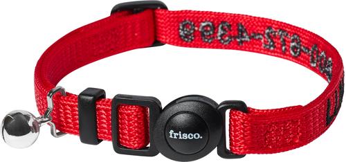 Show full view: Frisco Nylon Personalized Breakaway Cat Collar with Bell, Red, 8 to 12-in neck, 3/8-in wide slide 3 of 9