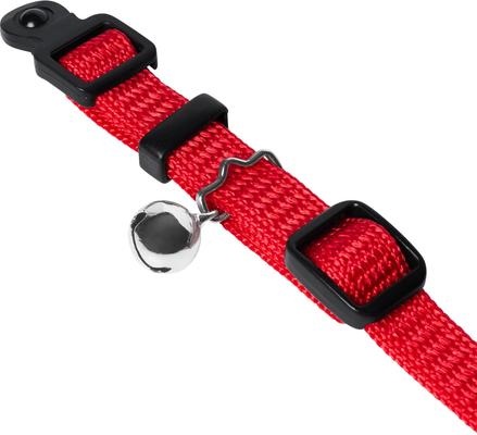 Show full view: Frisco Nylon Personalized Breakaway Cat Collar with Bell, Red, 8 to 12-in neck, 3/8-in wide slide 4 of 9