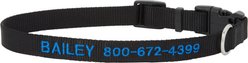 Frisco Nylon Personalized Dog Collar, Black, Medium: 14 to 20-in neck, 3/4-in wide