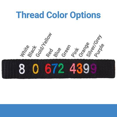 Show full view: Frisco Nylon Personalized Dog Collar, Black, Small: 10 to 14-in neck, 5/8-in wide slide 3 of 9