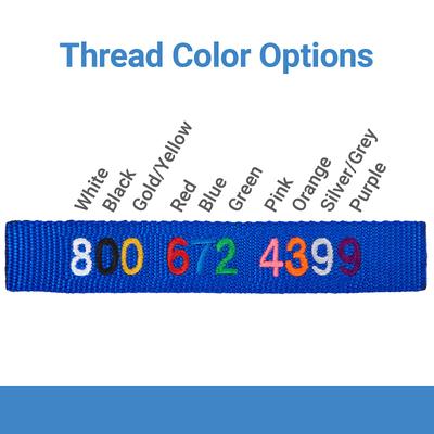 Show full view: Frisco Nylon Personalized Dog Collar, Blue, XS: 8 to 12-in neck, 5/8-in W slide 3 of 9