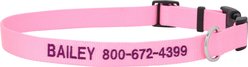 Frisco Nylon Personalized Dog Collar, Pink, Large: 18 to 26-in neck, 1-in wide