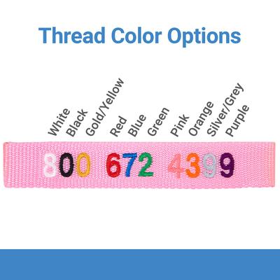 Show full view: Frisco Nylon Personalized Dog Collar, Pink, Medium: 14 to 20-in neck, 3/4-in wide slide 3 of 9