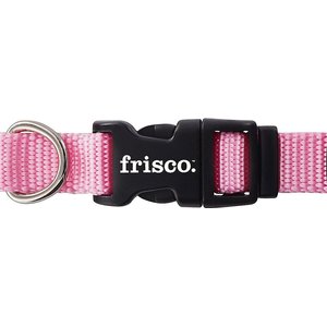 Frisco Nylon Personalized Dog Collar, Pink, Small: 10 to 14-in neck, 5/8-in wide
