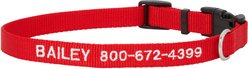 Frisco Nylon Personalized Dog Collar, Red, Medium: 14 to 20-in neck, 3/4-in wide
