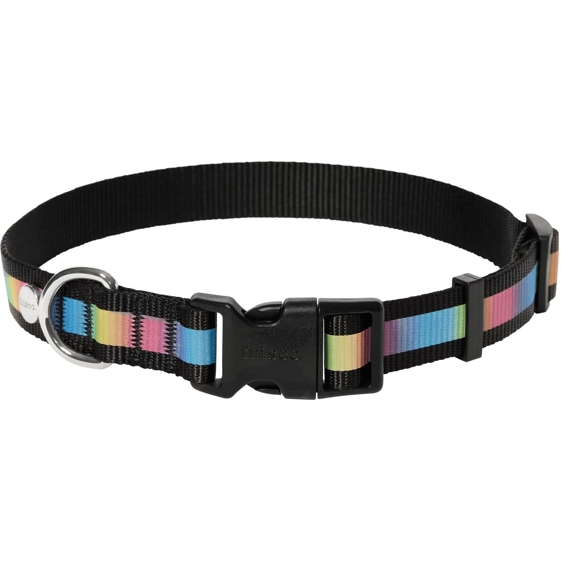 Frisco Nylon Reflective Dog Collar, Black, Large/X-Large