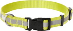 Frisco Nylon Reflective Dog Collar, Limeade, Large/X-Large