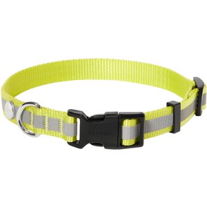 Frisco Nylon Reflective Dog Collar, Limeade, Medium
