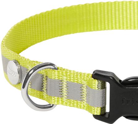 Show full view: Frisco Nylon Reflective Dog Collar, Limeade, Medium slide 2 of 9